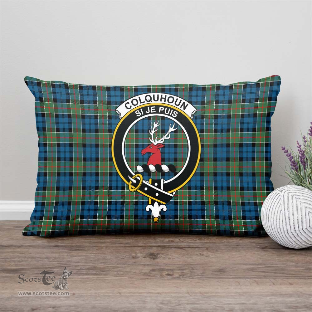 ScotsTee Shop Scottish Colquhoun Ancient Clan Crest Tartan Pillow/ Pillow Cover Tartan Accessories for Home