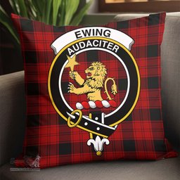 ScotsTee Shop Scottish Ewing Clan Crest Tartan Pillow/ Pillow Cover Tartan Accessories for Home