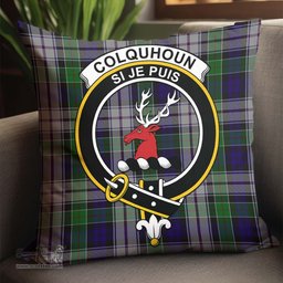 ScotsTee Shop Scottish Colquhoun Dress Clan Crest Tartan Pillow/ Pillow Cover Tartan Accessories for Home
