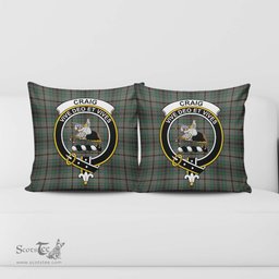 ScotsTee Shop Scottish Craig Clan Crest Tartan Pillow/ Pillow Cover Tartan Accessories for Home