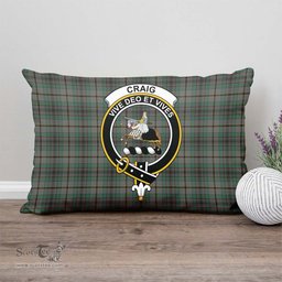 ScotsTee Shop Scottish Craig Clan Crest Tartan Pillow/ Pillow Cover Tartan Accessories for Home