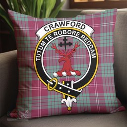 ScotsTee Shop Scottish Crawford Ancient Clan Crest Tartan Pillow/ Pillow Cover Tartan Accessories for Home