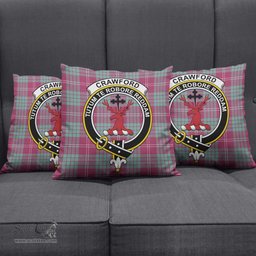ScotsTee Shop Scottish Crawford Ancient Clan Crest Tartan Pillow/ Pillow Cover Tartan Accessories for Home