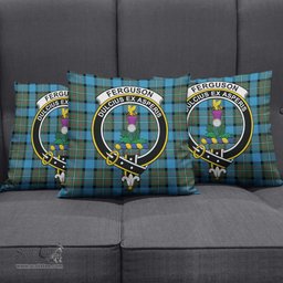 ScotsTee Shop Scottish Fergusson Ancient Clan Crest Tartan Pillow/ Pillow Cover Tartan Accessories for Home