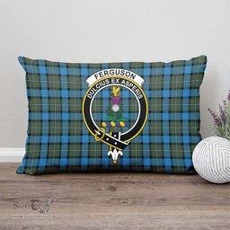 ScotsTee Shop Scottish Fergusson Ancient Clan Crest Tartan Pillow/ Pillow Cover Tartan Accessories for Home