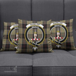ScotsTee Shop Scottish Dunlop Hunting Clan Crest Tartan Pillow/ Pillow Cover Tartan Accessories for Home