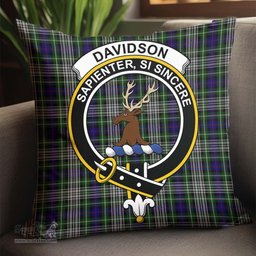 ScotsTee Shop Scottish Davidson of Tulloch Dress Clan Crest Tartan Pillow/ Pillow Cover Tartan Accessories for Home