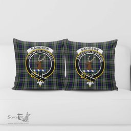 ScotsTee Shop Scottish Davidson of Tulloch Dress Clan Crest Tartan Pillow/ Pillow Cover Tartan Accessories for Home