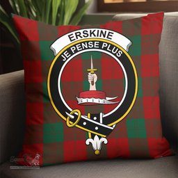 ScotsTee Shop Scottish Erskine Clan Crest Tartan Pillow/ Pillow Cover Tartan Accessories for Home