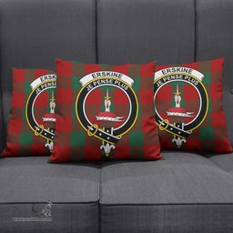 ScotsTee Shop Scottish Erskine Clan Crest Tartan Pillow/ Pillow Cover Tartan Accessories for Home