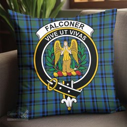 ScotsTee Shop Scottish Falconer Clan Crest Tartan Pillow/ Pillow Cover Tartan Accessories for Home