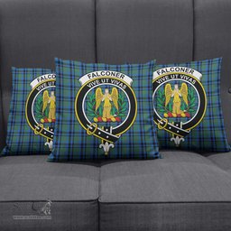 ScotsTee Shop Scottish Falconer Clan Crest Tartan Pillow/ Pillow Cover Tartan Accessories for Home