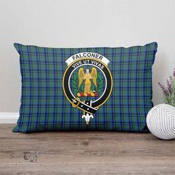 ScotsTee Shop Scottish Falconer Clan Crest Tartan Pillow/ Pillow Cover Tartan Accessories for Home