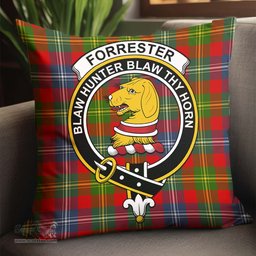 ScotsTee Shop Scottish Forrester Modern Clan Crest Tartan Pillow/ Pillow Cover Tartan Accessories for Home