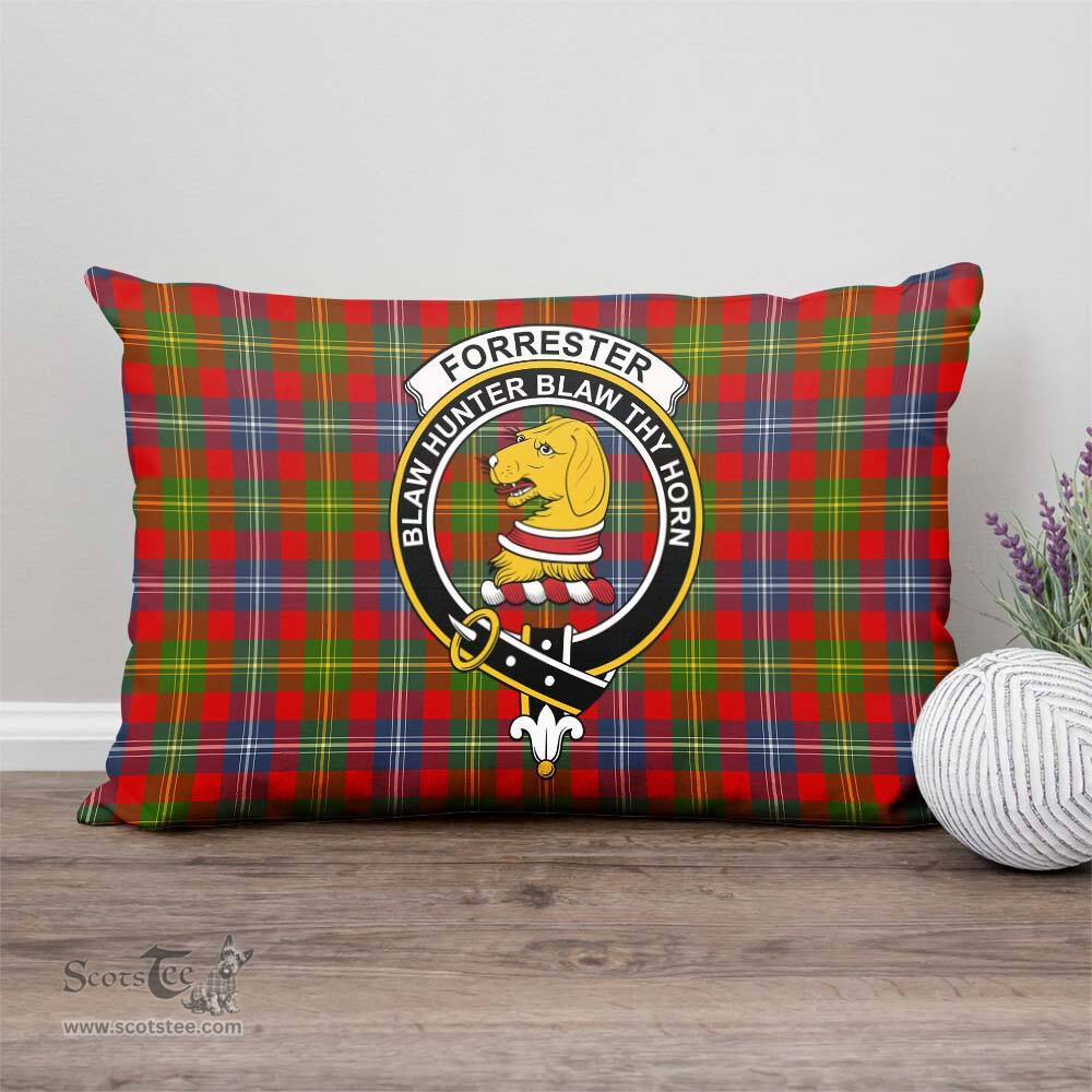 ScotsTee Shop Scottish Forrester Modern Clan Crest Tartan Pillow/ Pillow Cover Tartan Accessories for Home