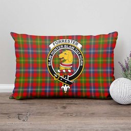 ScotsTee Shop Scottish Forrester Modern Clan Crest Tartan Pillow/ Pillow Cover Tartan Accessories for Home