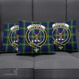 ScotsTee Shop Scottish Forbes Modern Clan Crest Tartan Pillow/ Pillow Cover Tartan Accessories for Home