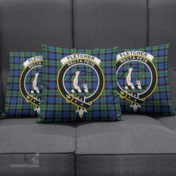 ScotsTee Shop Scottish Fletcher Ancient Clan Crest Tartan Pillow/ Pillow Cover Tartan Accessories for Home