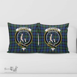 ScotsTee Shop Scottish Fletcher Ancient Clan Crest Tartan Pillow/ Pillow Cover Tartan Accessories for Home