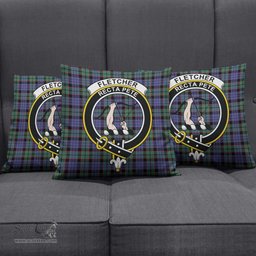 ScotsTee Shop Scottish Fletcher Modern Clan Crest Tartan Pillow/ Pillow Cover Tartan Accessories for Home