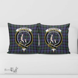 ScotsTee Shop Scottish Fletcher Modern Clan Crest Tartan Pillow/ Pillow Cover Tartan Accessories for Home