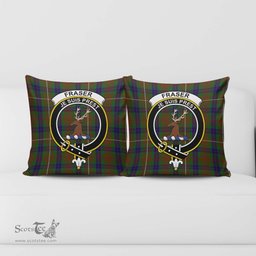 ScotsTee Shop Scottish Fraser Hunting Clan Crest Tartan Pillow/ Pillow Cover Tartan Accessories for Home