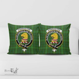ScotsTee Shop Scottish Forrester Hunting Clan Crest Tartan Pillow/ Pillow Cover Tartan Accessories for Home