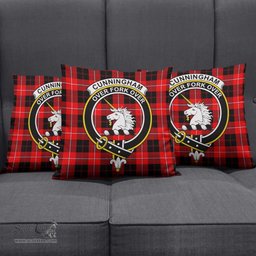 ScotsTee Shop Scottish Cunningham Modern Clan Crest Tartan Pillow/ Pillow Cover Tartan Accessories for Home