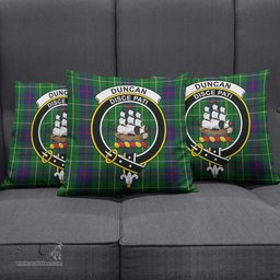 ScotsTee Shop Scottish Duncan Clan Crest Tartan Pillow/ Pillow Cover Tartan Accessories for Home