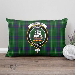 ScotsTee Shop Scottish Duncan Clan Crest Tartan Pillow/ Pillow Cover Tartan Accessories for Home