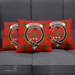 ScotsTee Shop Scottish Darroch Clan Crest Tartan Pillow/ Pillow Cover Tartan Accessories for Home