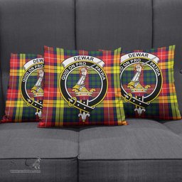 ScotsTee Shop Scottish Dewar Clan Crest Tartan Pillow/ Pillow Cover Tartan Accessories for Home