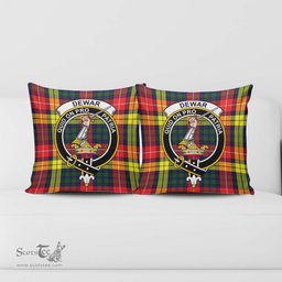ScotsTee Shop Scottish Dewar Clan Crest Tartan Pillow/ Pillow Cover Tartan Accessories for Home