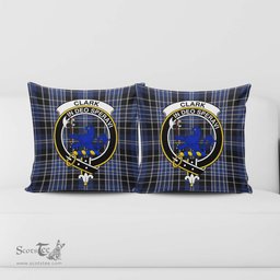 ScotsTee Shop Scottish Clark (Lion) Clan Crest Tartan Pillow/ Pillow Cover Tartan Accessories for Home