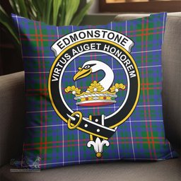 ScotsTee Shop Scottish Edmonstone Clan Crest Tartan Pillow/ Pillow Cover Tartan Accessories for Home