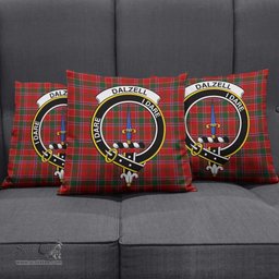 ScotsTee Shop Scottish Dalzell Clan Crest Tartan Pillow/ Pillow Cover Tartan Accessories for Home