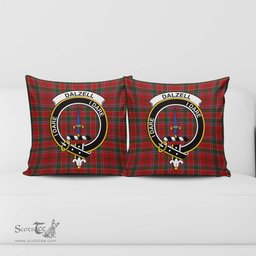 ScotsTee Shop Scottish Dalzell Clan Crest Tartan Pillow/ Pillow Cover Tartan Accessories for Home