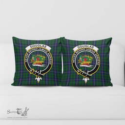 ScotsTee Shop Scottish Douglas Green Clan Crest Tartan Pillow/ Pillow Cover Tartan Accessories for Home