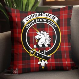 ScotsTee Shop Scottish Cunningham Clan Crest Tartan Pillow/ Pillow Cover Tartan Accessories for Home