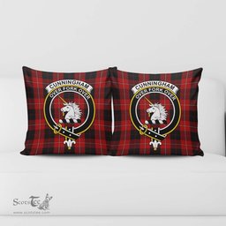 ScotsTee Shop Scottish Cunningham Clan Crest Tartan Pillow/ Pillow Cover Tartan Accessories for Home