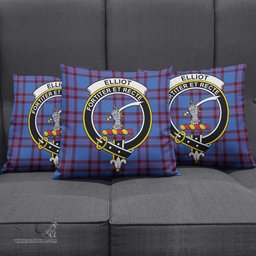 ScotsTee Shop Scottish Elliot Modern Clan Crest Tartan Pillow/ Pillow Cover Tartan Accessories for Home