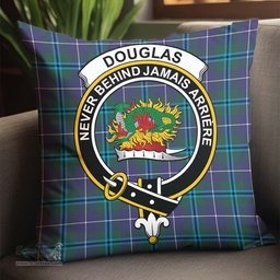 ScotsTee Shop Scottish Douglas Modern Clan Crest Tartan Pillow/ Pillow Cover Tartan Accessories for Home