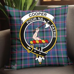 ScotsTee Shop Scottish Cooper Clan Crest Tartan Pillow/ Pillow Cover Tartan Accessories for Home