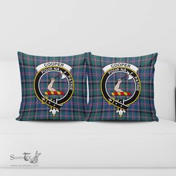 ScotsTee Shop Scottish Cooper Clan Crest Tartan Pillow/ Pillow Cover Tartan Accessories for Home