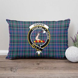 ScotsTee Shop Scottish Cooper Clan Crest Tartan Pillow/ Pillow Cover Tartan Accessories for Home
