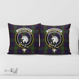 ScotsTee Shop Scottish Cunningham Hunting Clan Crest Tartan Pillow/ Pillow Cover Tartan Accessories for Home