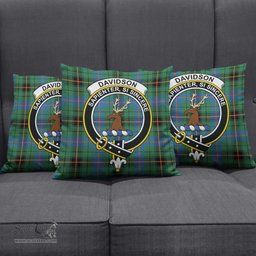 ScotsTee Shop Scottish Davidson Ancient Clan Crest Tartan Pillow/ Pillow Cover Tartan Accessories for Home