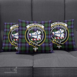 ScotsTee Shop Scottish Galbraith Modern Clan Crest Tartan Pillow/ Pillow Cover Tartan Accessories for Home