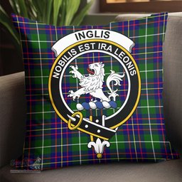ScotsTee Shop Scottish Inglis Modern Clan Crest Tartan Pillow/ Pillow Cover Tartan Accessories for Home