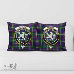 ScotsTee Shop Scottish Inglis Modern Clan Crest Tartan Pillow/ Pillow Cover Tartan Accessories for Home